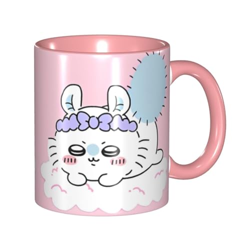 ちいかわ モモンガ 陶器製コーヒーカップ 食洗機対応 ティーカップ クリエイティブウォーターカップ マグカップ Pink