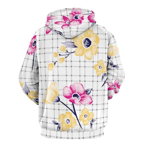 Sweat à capuche fleur jaune UMENG idéal pour vos sorties décontractées en ville