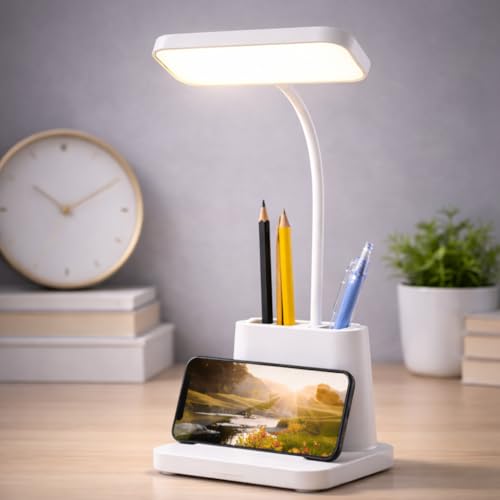One94Store LED Desk Lamp with Pen & Phone Holder – USB Charging S...