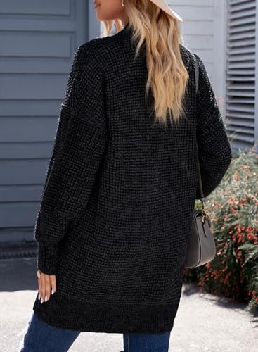Image of Sidefeel Cardigan Sweaters for Women 2026 Fall Outfits | Soft Cozy Warm Cardigans, Checkered Long Sleeve Open Front, Chunky Knit Oversized Sweater Coats, Casual Office Wear
