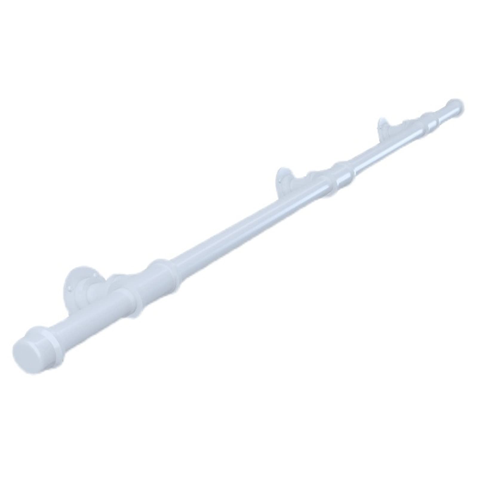 Meiiron White Staircase Handrail, Wall Mount Banister Hand Railings for Stairs Galvanized Iron Pipe Indoor - 1ft-20ft - Segmented Installation (Size : 100cm(3.2ft))