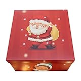 Duroecsain Geschenkschachtel für Weihnachtsfeiern, Süßigkeitenboxen und Überraschungen, mehrschichtiger Papierbehälter für Weihnachtsfeiern, Kinder und Erwachsene, elegante Verpackungslösung für
