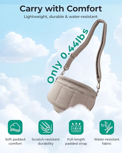 Image of BAGSMART Crossbody Bags for Women Travel Purse, Puffer Bum Bag Handbag Wallets, Crossbody Fanny Packs for Travel & Work