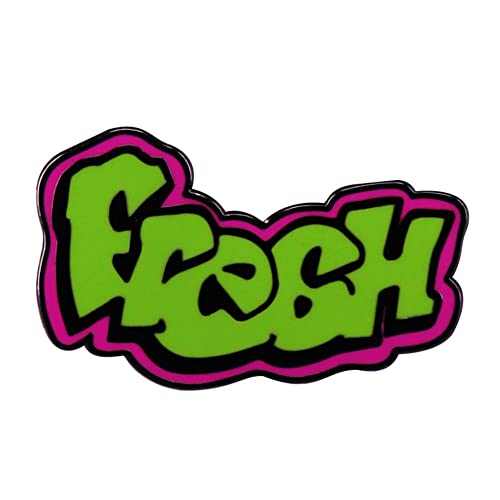 Fresh Graffiti Logo Brooch Green Letter Badge for Clothes Bags Backpacks Party Decoration Christmas Gift Personality Fashion Decorative Jewelry Accessories