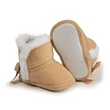 Zoolar Infant Unisex Warm Fur Lining Soft Boots Baby Winter Ankle Non-Slip Rubber Texture Sole Toddler Winter Snow Crib Shoes