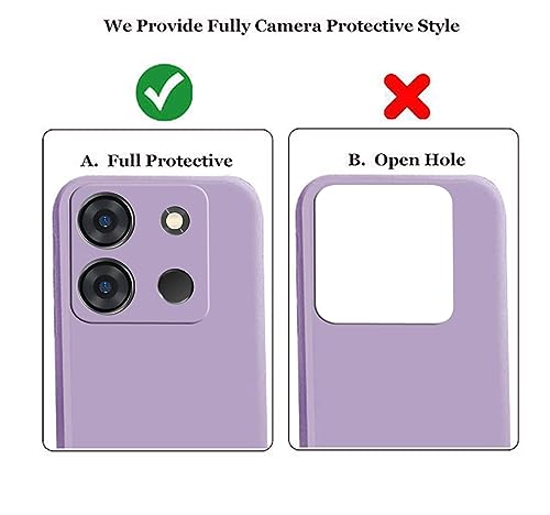 Image of A rtistque Liquid Silicone Back Cover Case for Infinix Smart 7 HD Shockproof TPU Soft Flexible with Camera Protection - Purple