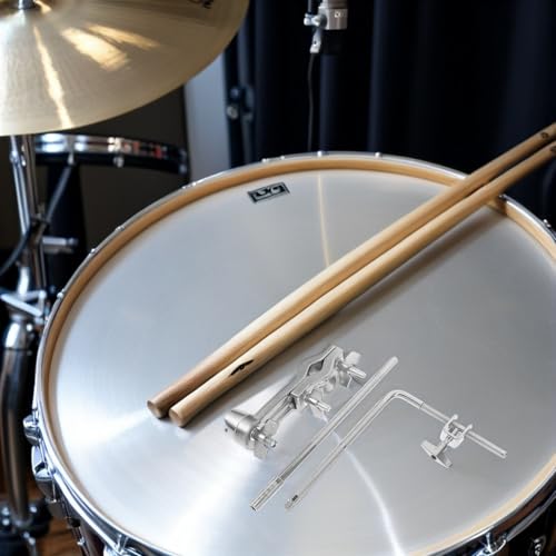 Clamp de montaje para rack de batería ERINGOGO con bloqueo y soporte de percusión ajustable de brazo en L largo para sets de jazz y presentaciones musicales miniatura 7
