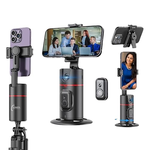 Image of EDNITA E13 Selfie Stick Tripod Ai Powered Auto Face Tracking,360 Rotation Mobile Holder for Smart Video Shoot with Remote,No App Needed,Gimbal Stabilizer with Gesture Control for Video Recording