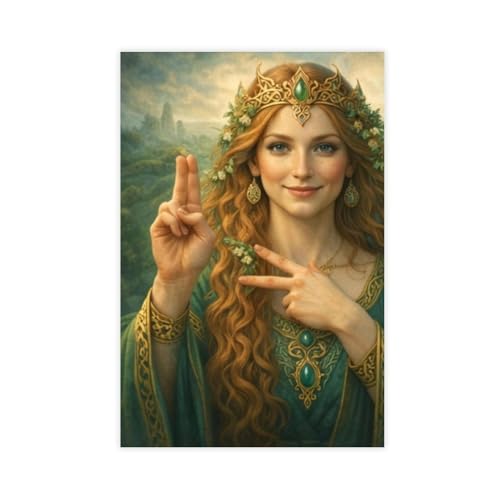 Poster ASL I Love You décoh mural Goddess toile 40x60 cm