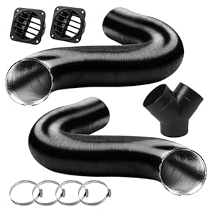 Tbintul 9-teiliges Diesel Standheizung Zubehör,75mm Warmluftauslass,Auto Heizung Rohr Kanal,Auto Heizung Rohrleitung,Dieselheizung Zubehör für Standheizung Luftheizung Dieselheizung