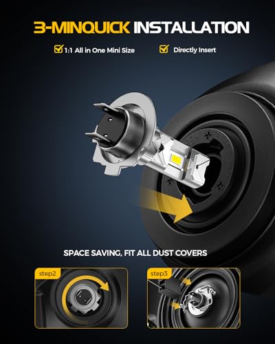 Image of H7 LED Light Bulbs 60000LM 6500K Cool White, IP68 Waterproof Drl for Fusion Elantra Soul Traverse Sorento Sonata and more