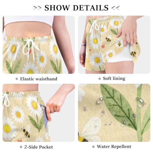 Pantalones cortos de baño con abertura lateral de mujer para verano 6
