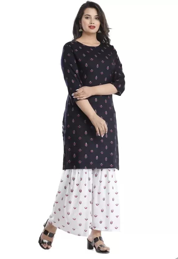 Manvi Enterprises Women Kurta and Sharara Set Viscose Rayon(KS-1)