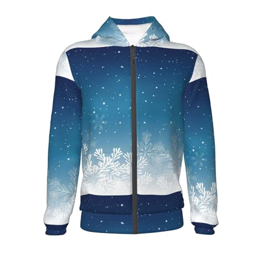 Christmas Snowflakes Kids Pullover Hoodies Boys Zip Up Sweatshirts Girls Athletic Clothes with Pocket2