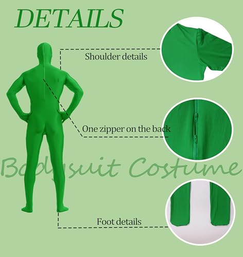 Image of ATHX Men's and Women's Spandex Open Face Bodysuit Costume Adult Stretchy Halloween Cosplay Body Suit Zentai Suit Outfits