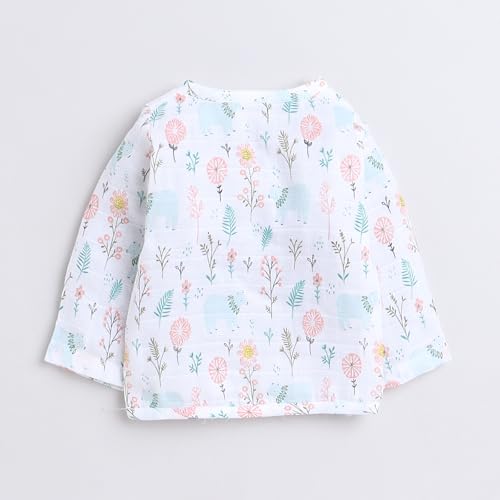 Image of POLKA TOTS 100% Organic Muslin Jhabla for Baby Boys & Girls | Unisex Half Sleeves Front Open Vest for Infants | Ultra-Soft, Breathable & Lightweight Summer Jabla Set | Regular Fit (Pack of 3)