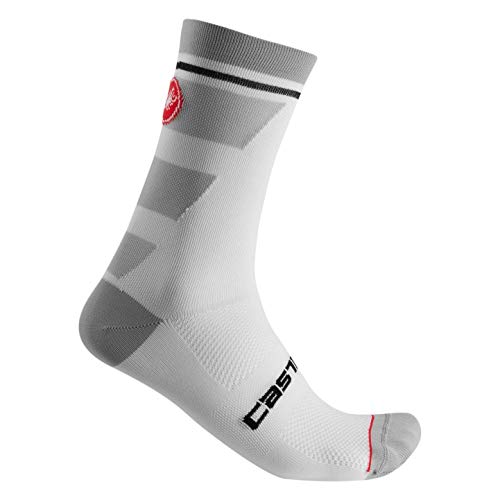 CASTELLI Caselli Trofeo 15 - Calcetines para hombre, Hombre, Calcetines, 4520040, blanco, L/X