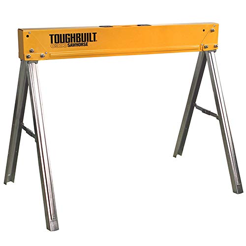 ToughBuilt Folding Sawhorse/Jobsite Table - Sturdy, Durable, Lightweight, Heavy-Duty, 100% High Grade Steel