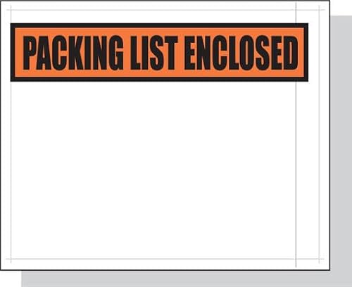 GPI - Packing List Envelopes, 4.5" x 5.5" Packing Slip Pouches, Clear Plastic Envelope Sleeves with Self-Adhesive Strip, Top Loading for Shipping Labels, Packing Lists, Invoices & Paperwork. 1000 Pack - Thumbnail 5