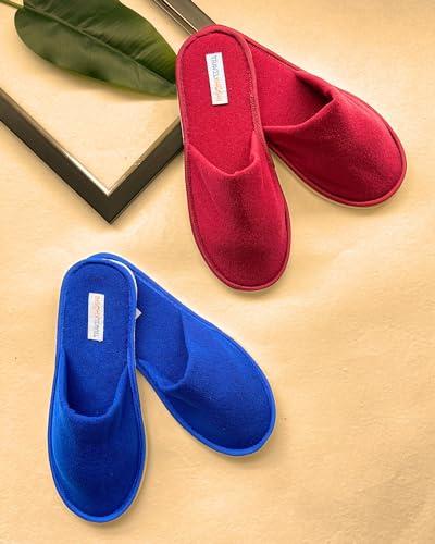Image of Travelkhushi Soft Bedroom Slippers for Men & Women | Cozy Anti-Skid Indoor Home Footwear | Warm Winter Cushioned Sole | Unisex Gift Slippers