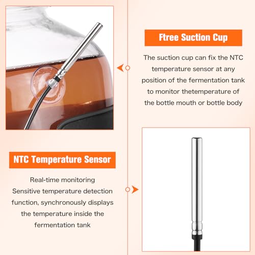 BLUBYEES Digital Kombucha Heating Wrap with Precise Temperature Control and Timer Function - Kombucha Starter Kit, the Ideal Fermentation Heating Pad for Kombucha and Sourdough by BLUBYEES - Image 4