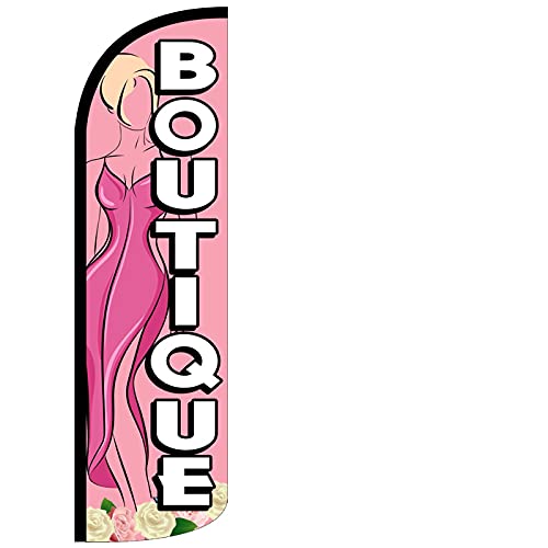 4LessCo BOUTIQUE Windless Swooper Flag Feather Banner Sign 3x11.5 ft Tall (Flag Only) pq