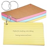 Outil pratique : protégez vos précieux documents d’étude grâce aux anneaux de reliure intégrés de nos fiches, qui maintiennent les fiches en place. fiches mignonnes et colorées