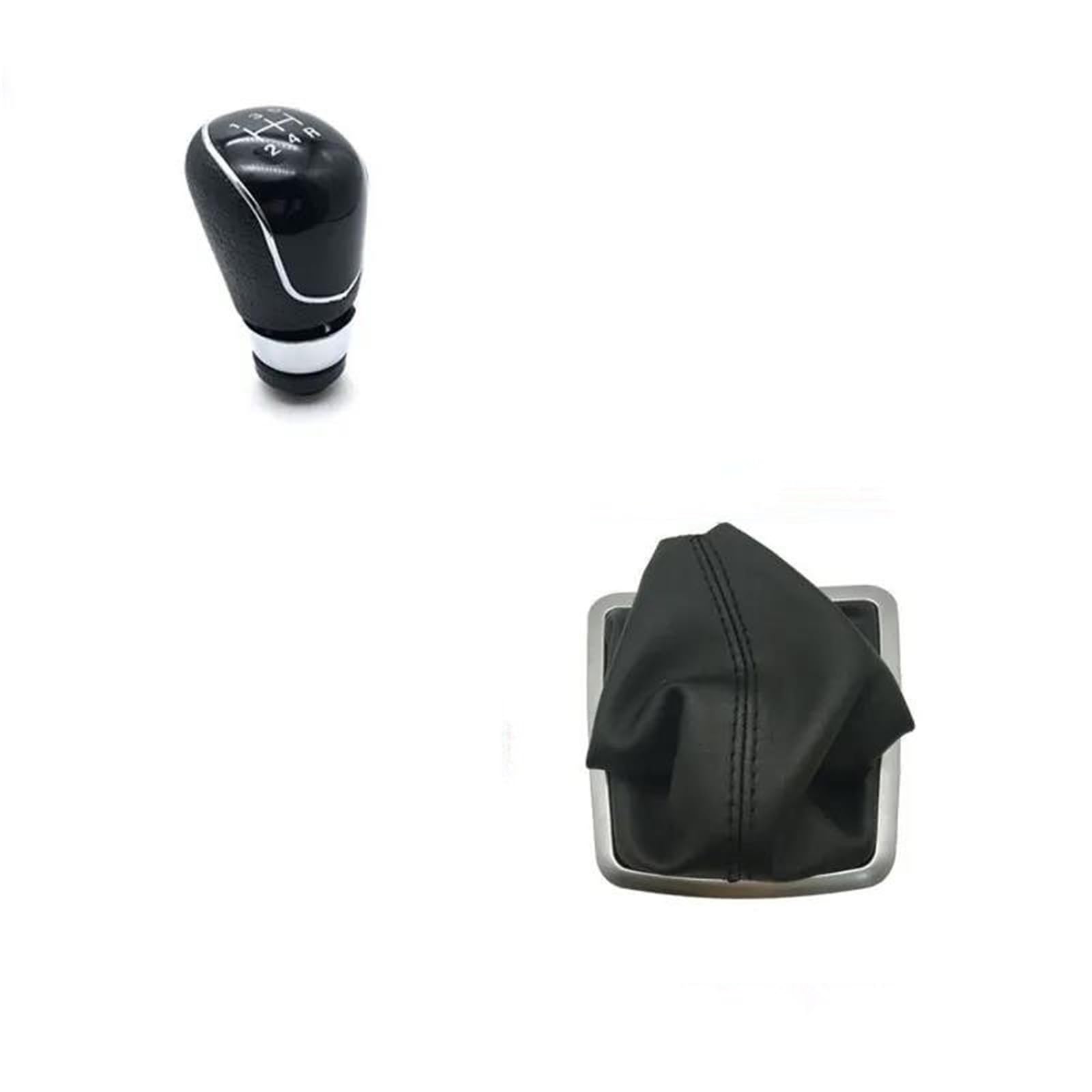 Fhuwaz Black Big 5Speed Car Gear Knob For Focus 2 Mk2 Fl Mk3 Mk4 Mk7 Fiesta Car Styling Silver Black Gear Shift Knob 5 6 Speed Manual(Black Big 5Speed)