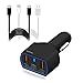 Price comparison product image BatPower High Power Delivery 120W USB C Laptop Car Charger Compatible with New Surface Book 3 2 Laptop 4 3 Pro X 7 USB-C HP Razer Dell notebook vehicle charger DC 12v-24v auto power supply Dual USB QC