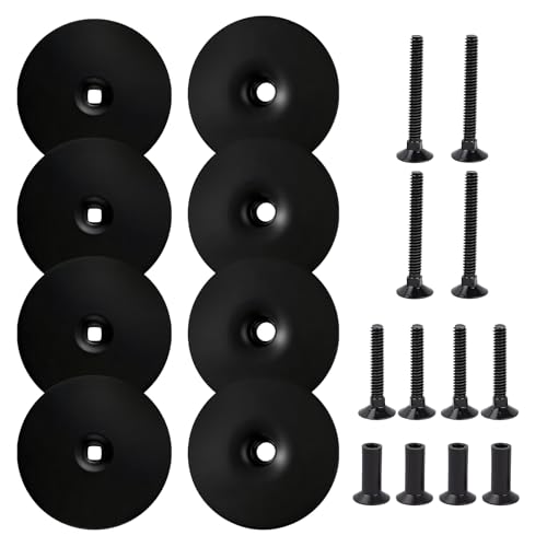 GUSDYIT 4 Pack Door Hole Cover Plate Set, Deadbolt Lock Blank Knob Cover for Home Security