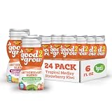 good2grow Strawberry Kiwi & Tropical Medley Flavored Antioxidant Blend Juice for Kids- Juice Bottles Bulk 24 Pack, Reusable Bottle, No Sugar Added- 6 fl oz, Pack of 24 (Spill Proof Tops Not Included)