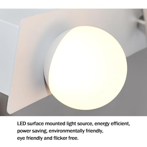 Aplique de pared LED de aluminio y acrílico con acabado blanco premium rectangular 2