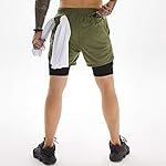 OEBLD Mens Athletic Shorts 2-in-1 Gym Workout Running 7'' Shorts with Towel Loop - Image 2
