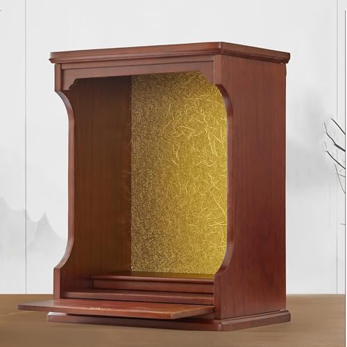 Gabinete Guanyin compacto de madera maciza para optimizar espacio 2