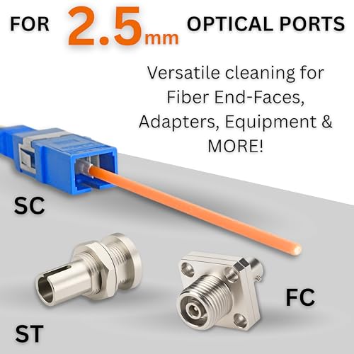 Sysotek Fiber Optic Cleaning Swabs - 100 Pack - SC 2.5mm - for Cleaning Optical Components. Lint Free Anti-Static Swabs, Cleaning Stick for Ports and Adapters, SC Connector Cleaner Tool for Field Use - Thumbnail 4