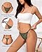 J-pone Lace Thongs for Women G-String Breathable Underwear Low Rise T-back Panties Comfortable Stretch Thongs Multipack-L