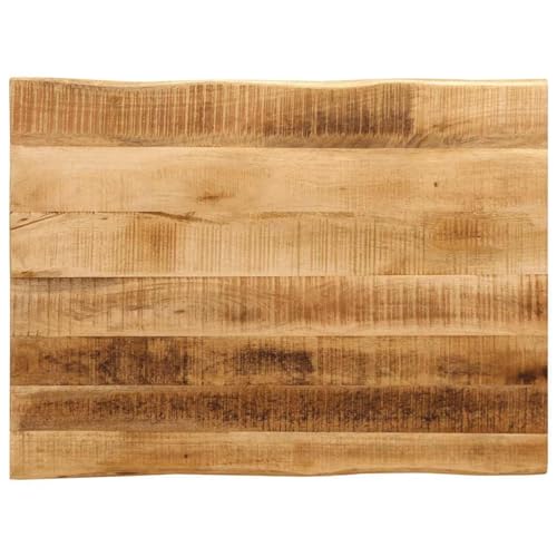 Plateau en bois de manguier brut massif 80x60cm de haute qualité