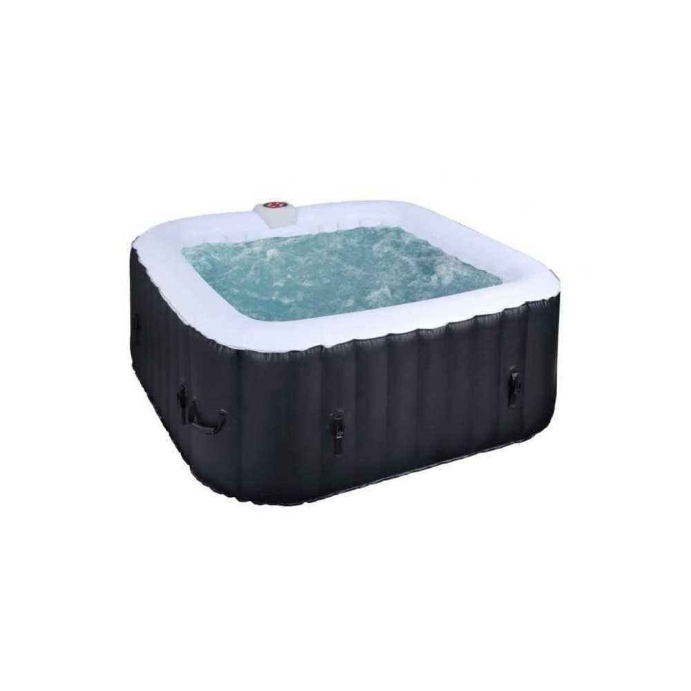 Spa gonflable SUNSPA - AC02 - 185 x 65 cm - 6 places - Carr� (Livr� avec filtre, cadenas, tapis de sol et couverture)
