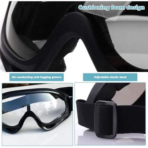 Pizsieat 3pcs Kids Safety Glasses,Goggles for Nerf Gun Game Adjustable Kids Safety Goggles UV400,Childrens Protective Goggles for Lab Outdoor Sports DIY Eye Protection - Image 4
