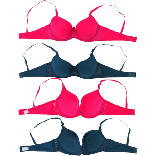 Image of ToBeInStyle Women's Pack of 6 Padded Assorted Styles Supportive Bras Cup Size - A to DDD