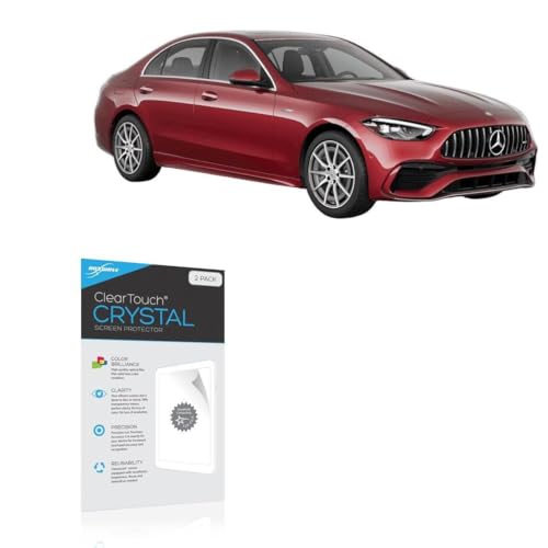BoxWave Screen Protector Compatible With Mercedes-Benz 2024 AMG C-Class Sedan Display (11.9 in) - ClearTouch Crystal (2-Pack), HD Film Skin - Shields From Scratches