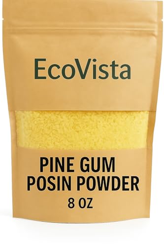Pine Gum Rosin Powder 8oz | Pine Resin, Pine Rosin for Beeswax Wraps, Pine Pitch Resin, Pine Sap, Rosin for Dancers, Base Ball, Bowling, Tennis, Gym and Rodeo