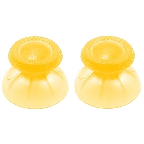2 x Joystick für Sony PS5 Playstation 5 analoge Fernbedienung gelb transparent