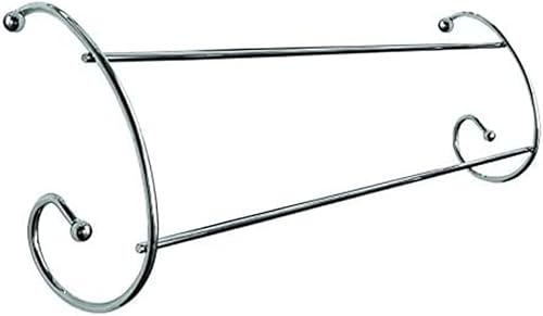 PD - 2 Bar Chrome Radiator Airer - Laundry Clothes Towel Rail - Heavy Duty Radiator Mounted Dryer - 1M Drying Space - Garment Hanging Rack - Space Saving Curved Shape - Compact & Lightweight (1)