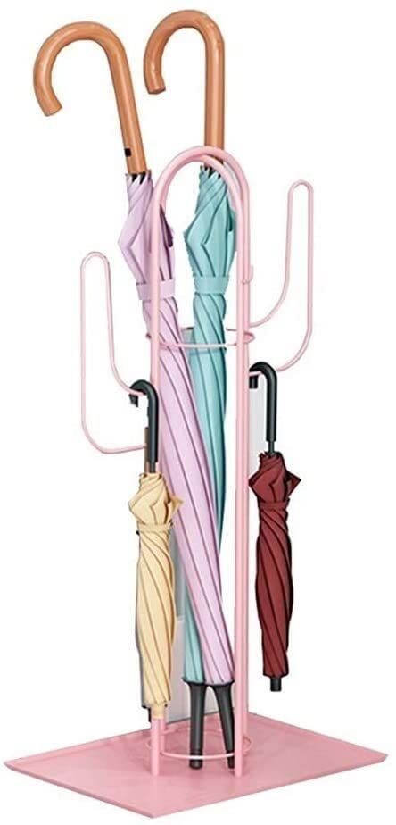 Porte-parapluies rose en fer pour éliminer l'eau dans l'entrée du club