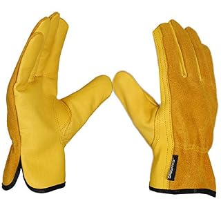SAWANS gants de jardinage cuir, taille L souple