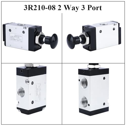 Distributeur pneumatique 3R210-08 manuel push pull avec raccords rapides 10mm