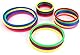 OOTSR 24 stücke Kunststoff Toss Ringe Set für Ring Toss Spiel, Drinnen draußen Kinder Target Übungsspiele, Party Favor Spiele, Karneval, Garten, Hinterhof, Game Booth (Großes Format)