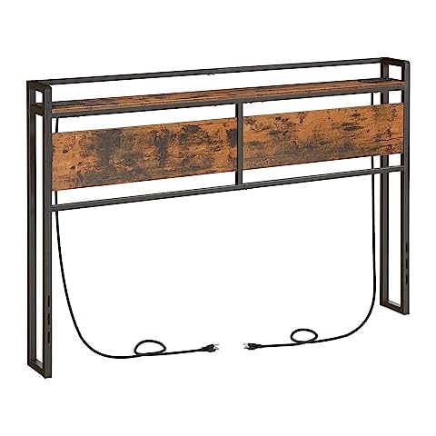 HOOBRO Queen Size Headboard with Outlets and USB Ports Cover