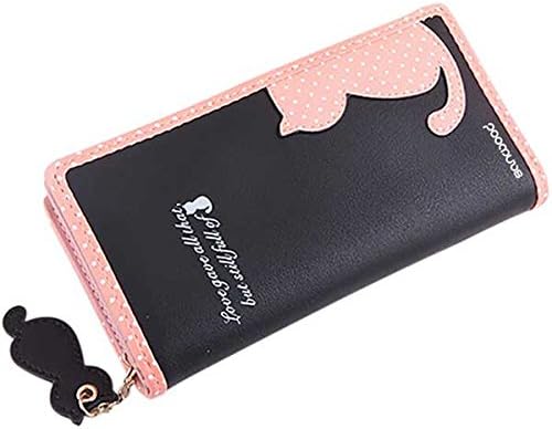 Amazon Co Jp 水玉ネコの長財布 長サイフブラック ウォレット 財布 コインケース シューズ バッグ